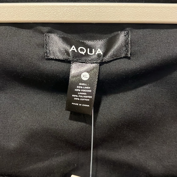 Aqua black linen dress with buttons NWT size XL - Picture 3 of 7